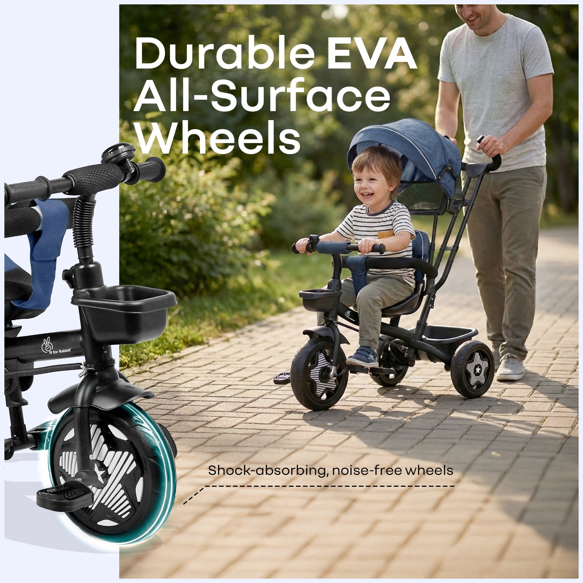 R for Rabbit Tiny Toes R40 Ace 360° Rotatable Baby Tricycle - Tricycle