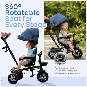 R for Rabbit Tiny Toes R40 Ace 360° Rotatable Baby Tricycle - Tricycle