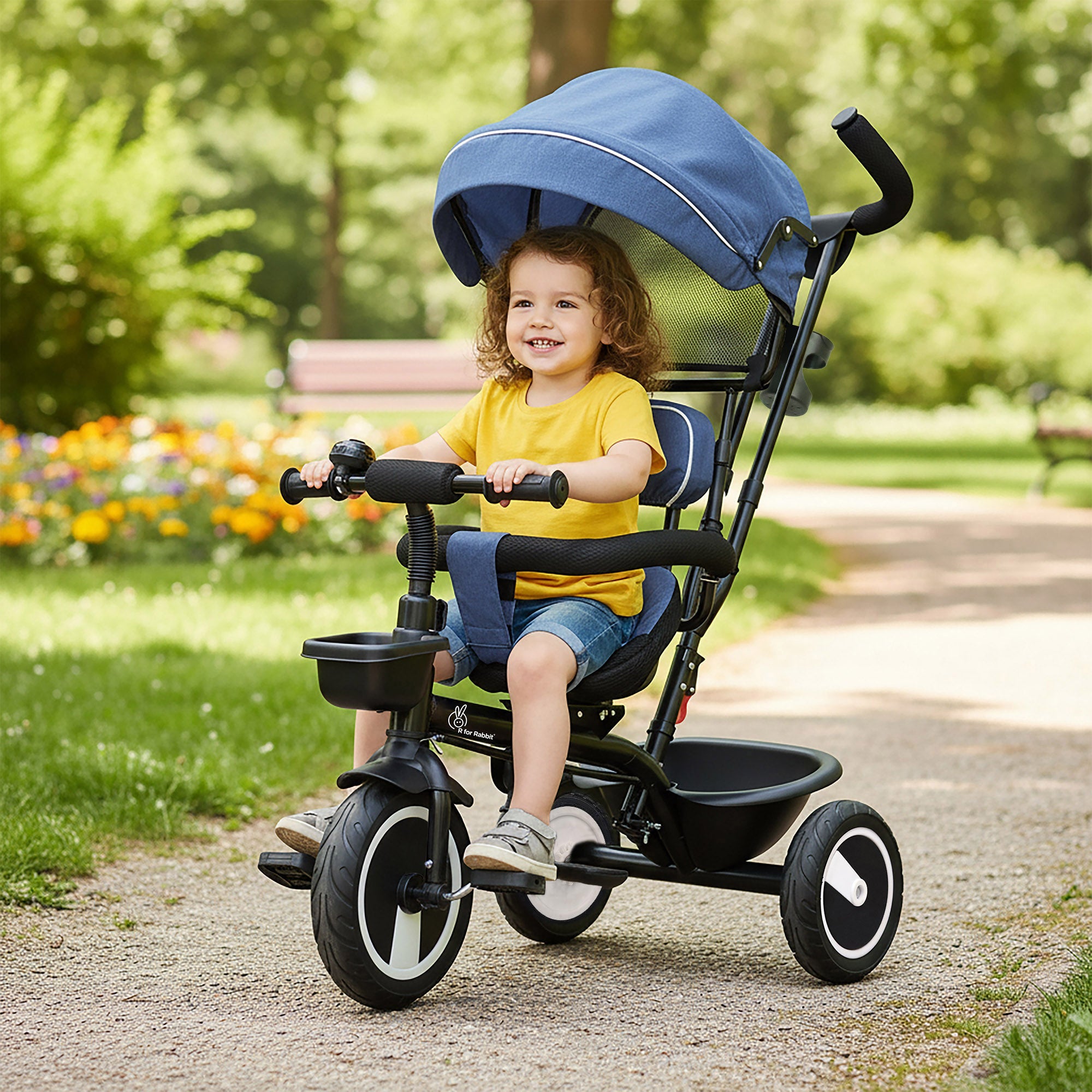 R for Rabbit Tiny Toes R40 Plus Baby Tricycle with Canopy & Parent Handle - Tricycle