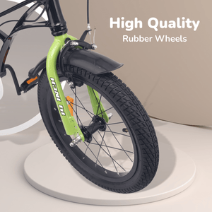 R for Rabbit Tiny Toes Ryder - 14Inch Bicycle Black Green Ride ons and Toys - Bicycle