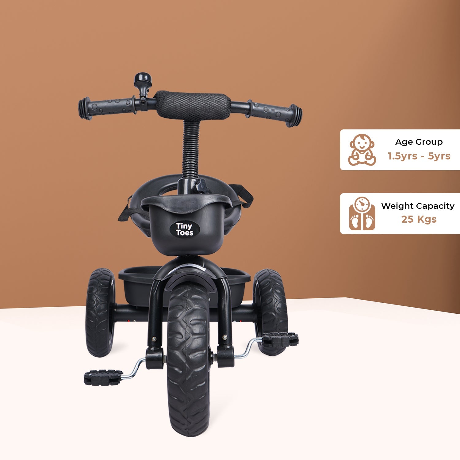 R for Rabbit Tiny Toes T10 Ace - Black - Tricycle