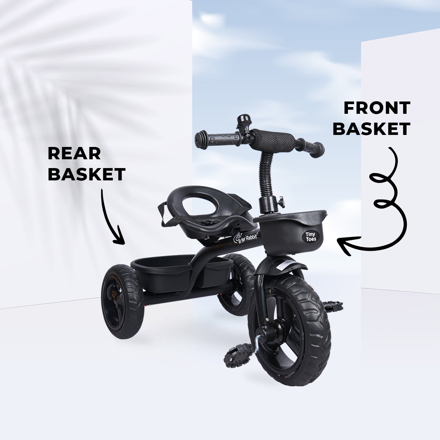 R for Rabbit Tiny Toes T10 Ace - Black - Tricycle