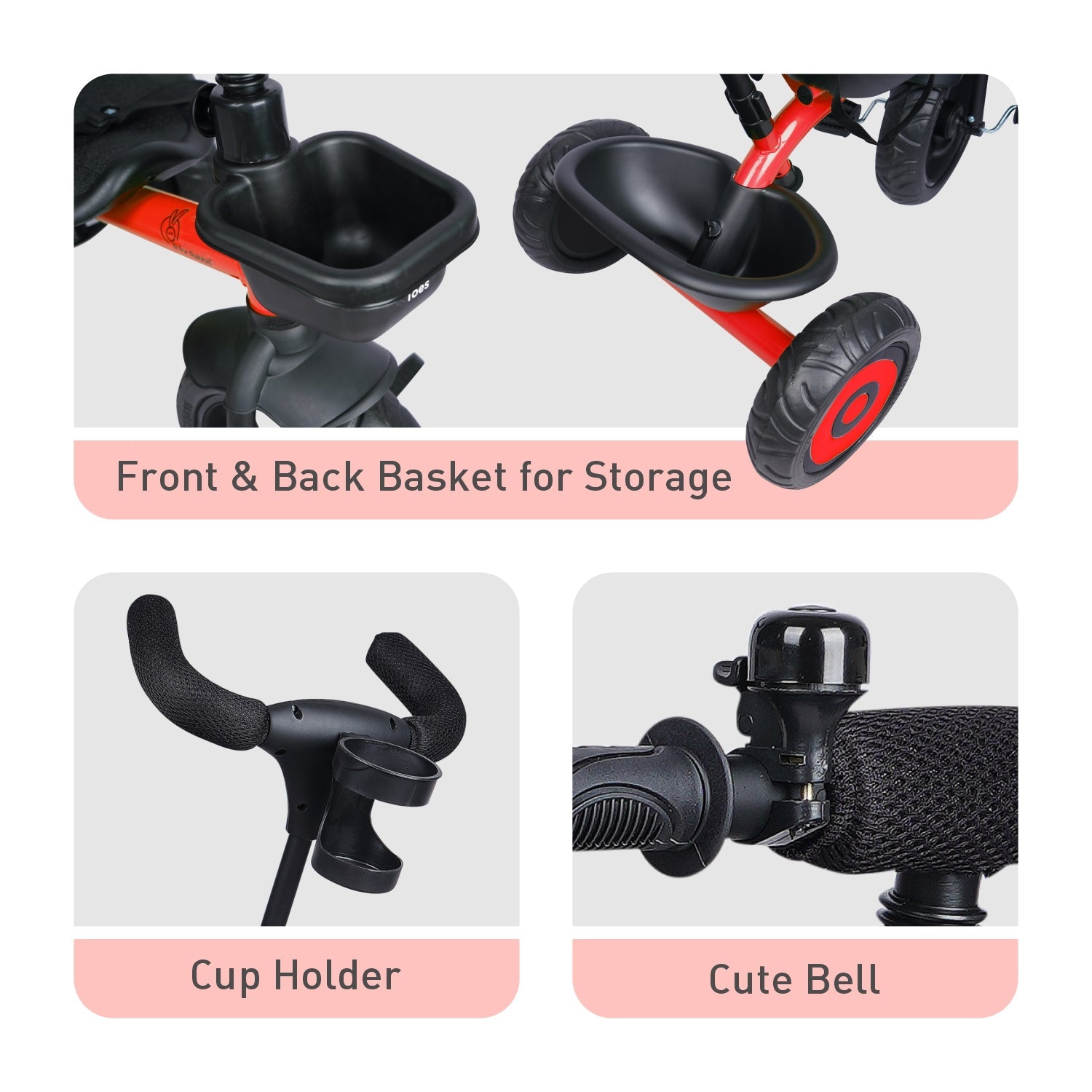 R for Rabbit Tiny Toes T20 Ace - Red - Tricycle