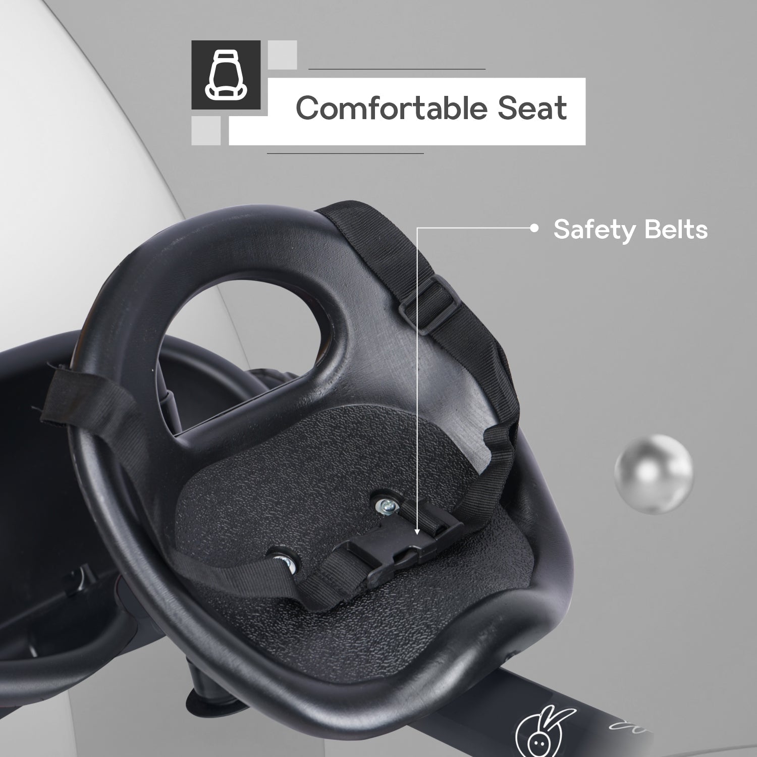 R for Rabbit Tiny Toes T20 Plus - Black - Tricycle