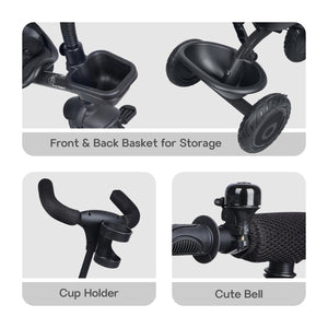 R for Rabbit Tiny Toes T20 Plus - Black - Tricycle