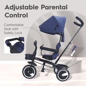 R for Rabbit Tiny Toes T30 Ace - Denim Blue - Tricycle