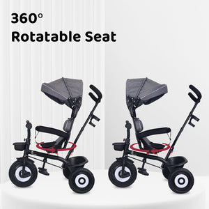 R for Rabbit Tiny Toes T40 Ace - Grey Black - Tricycle