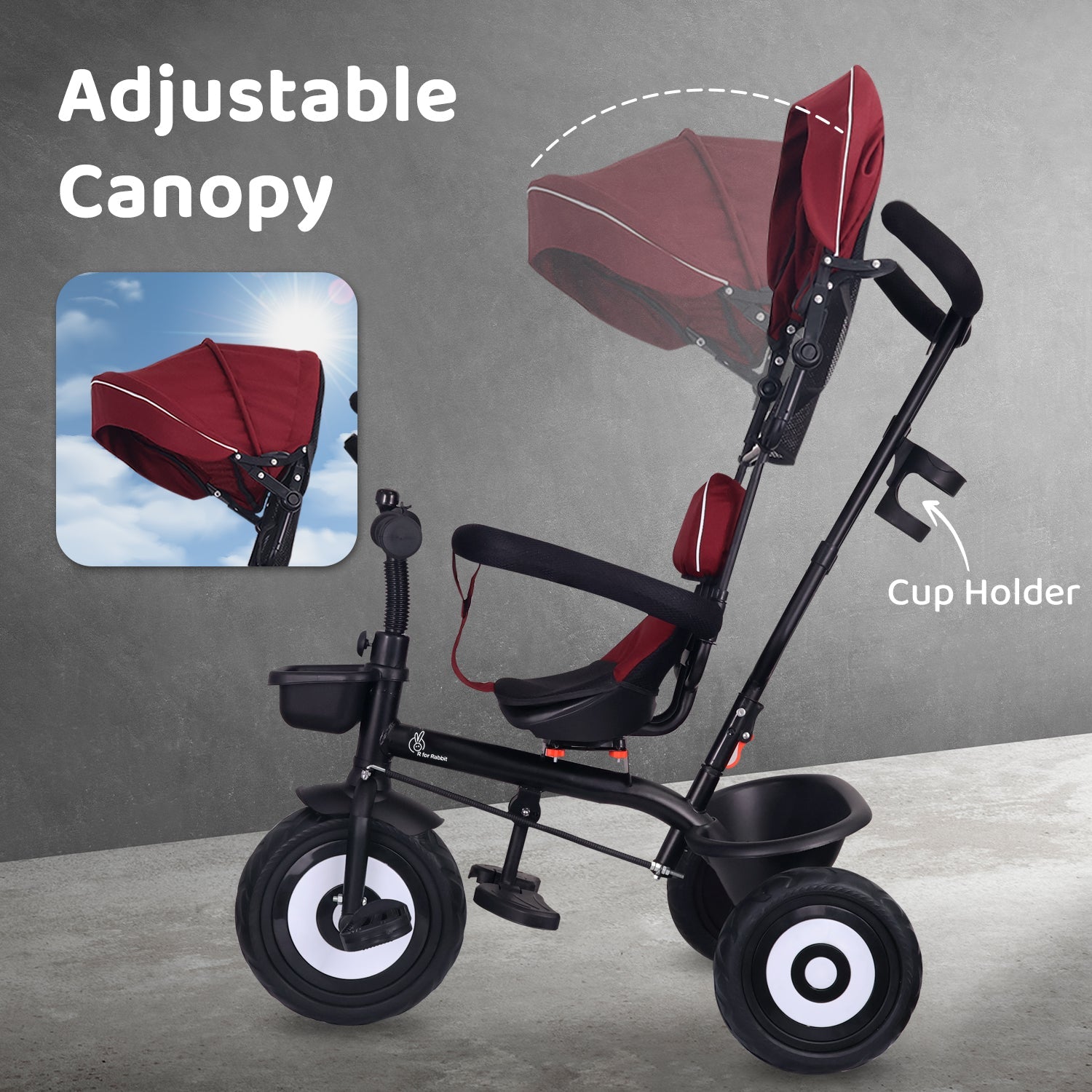 R for Rabbit Tiny Toes T40 Ace - Marron Black - Tricycle