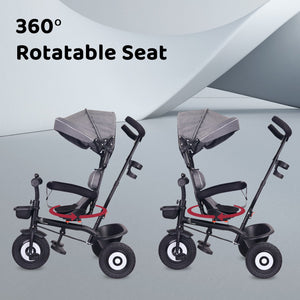 R for Rabbit Tiny Toes T40 Plus - Grey Black - Tricycle