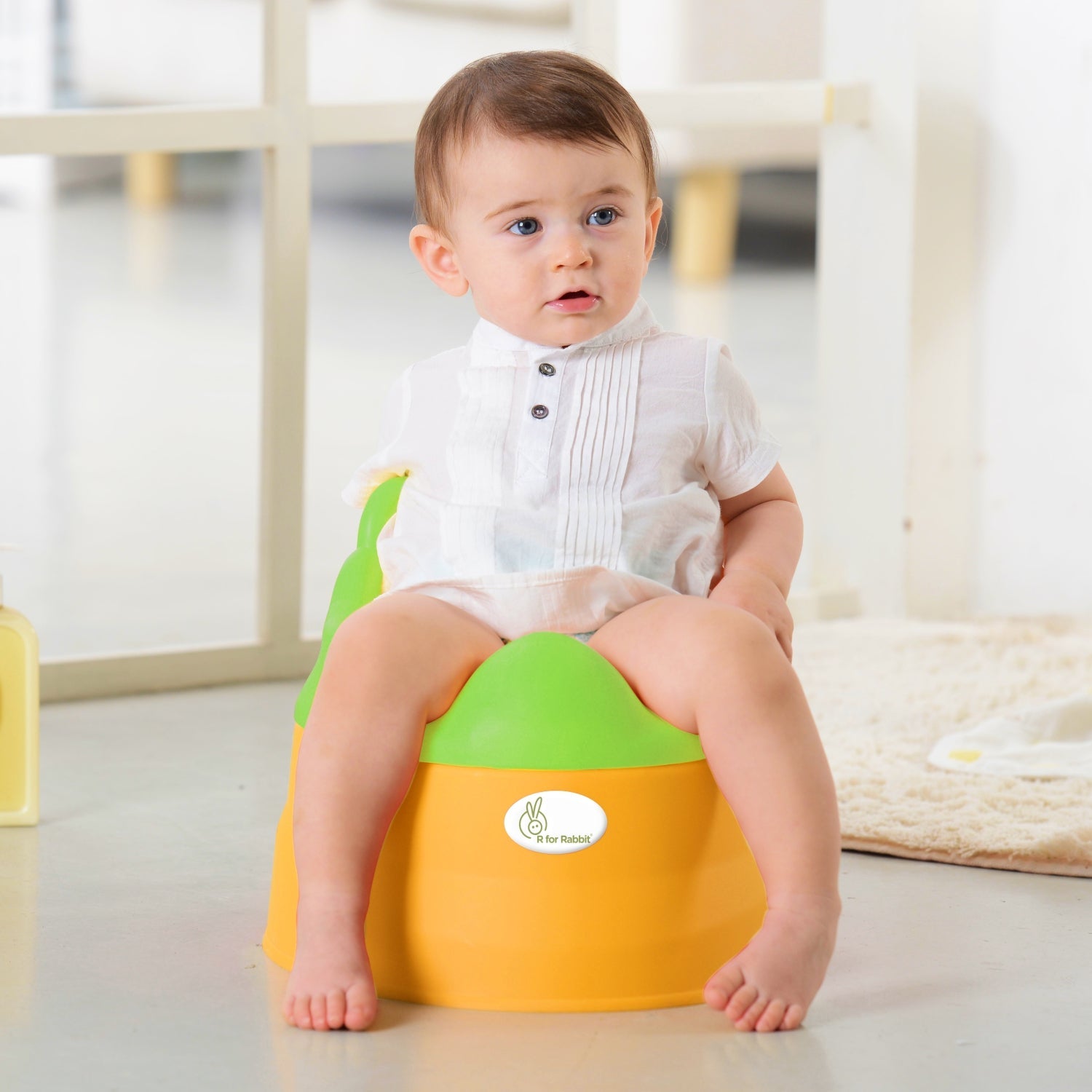 R for Rabbit Tiny Tots Potty Seat - Green Yellow - PSTTGY1