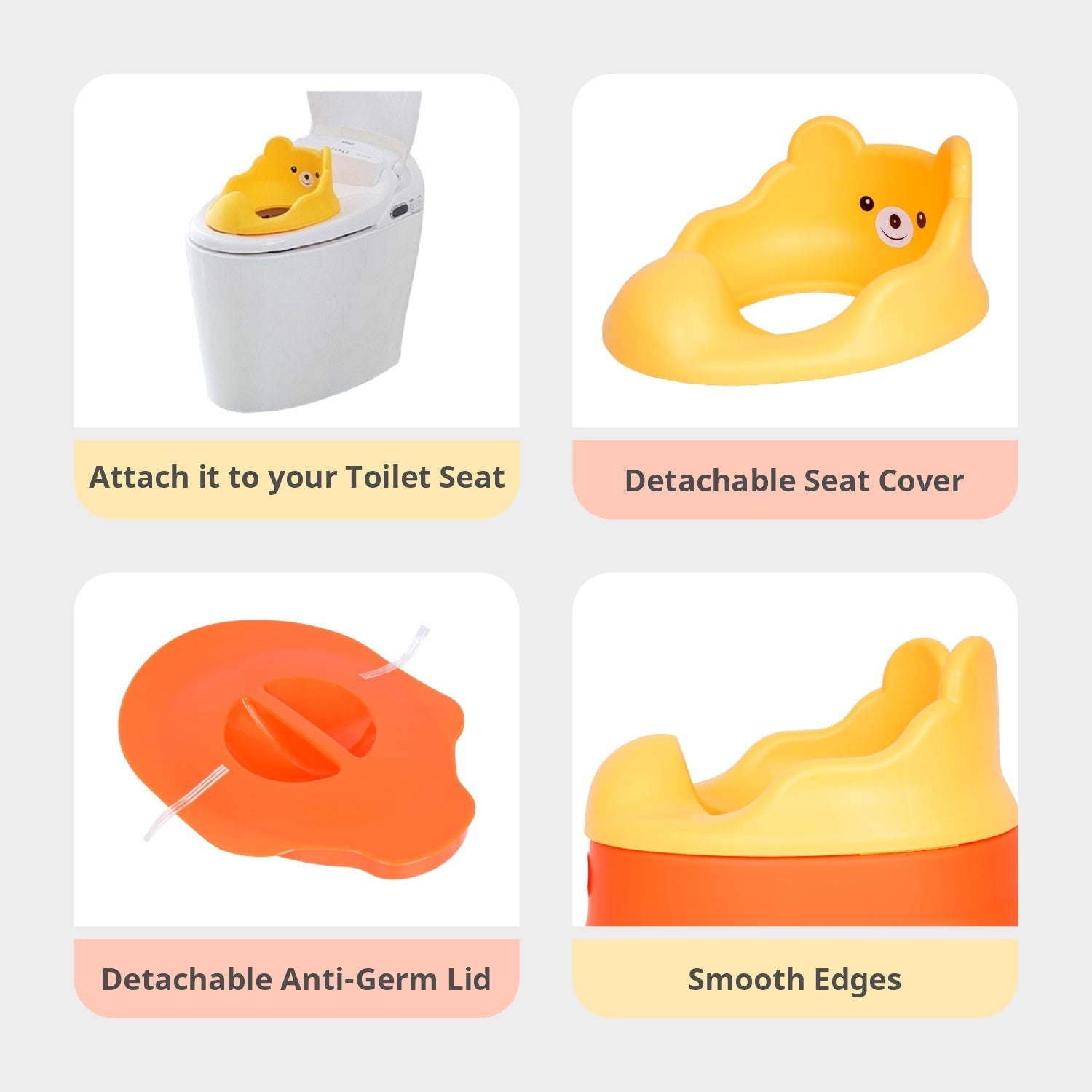 R for Rabbit Tiny Tots Potty Seat - Orange Red - PSTTOR1