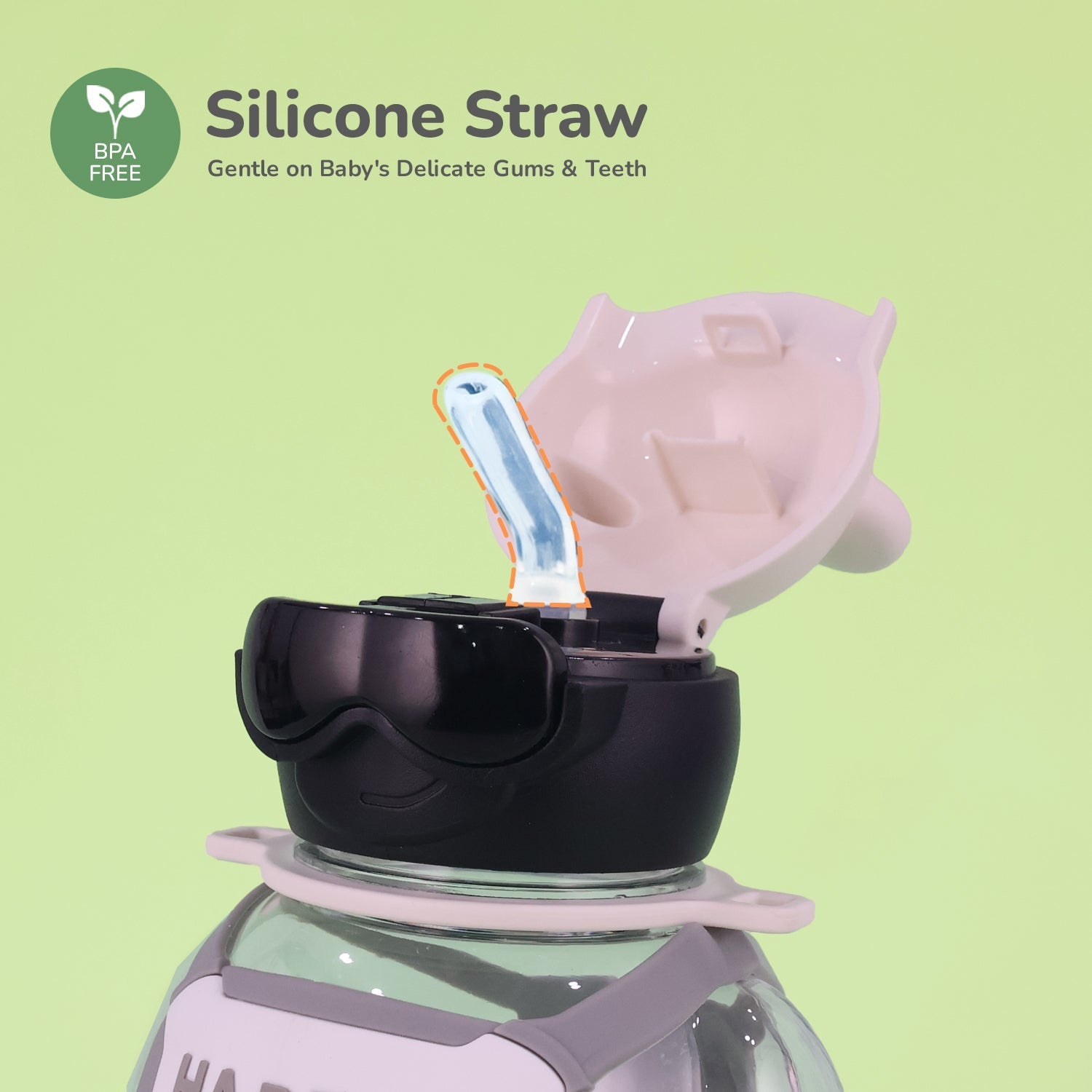 R for Rabbit Tritan Astro Baby Straw Sipper Bottle - WBTASWH05