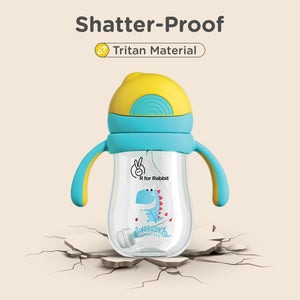 R for Rabbit Tritan Dino Straw Sipper Bottle 320ml - Straw Sipper