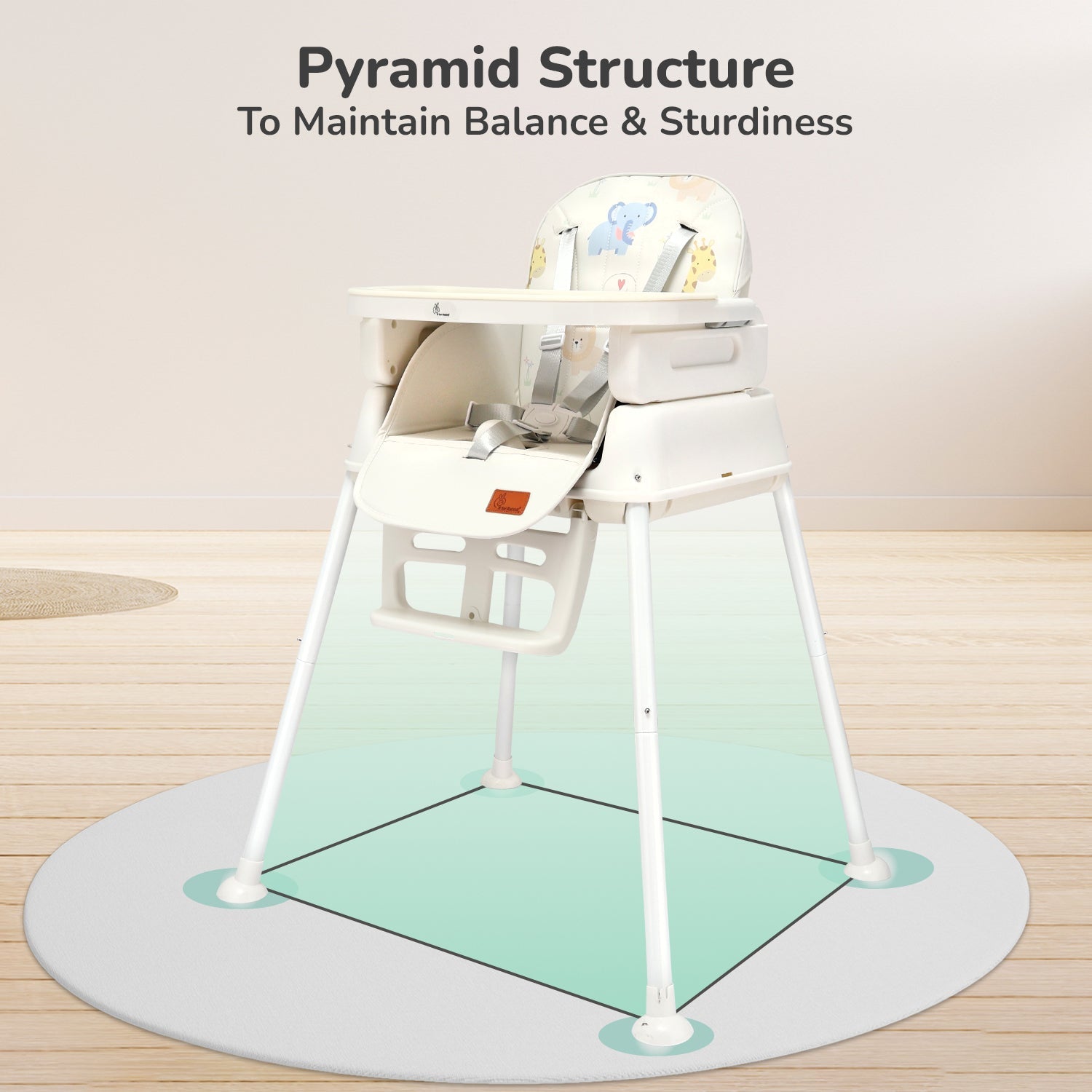 R for Rabbit Truffle High Chair - Sea Green Baby High Chair