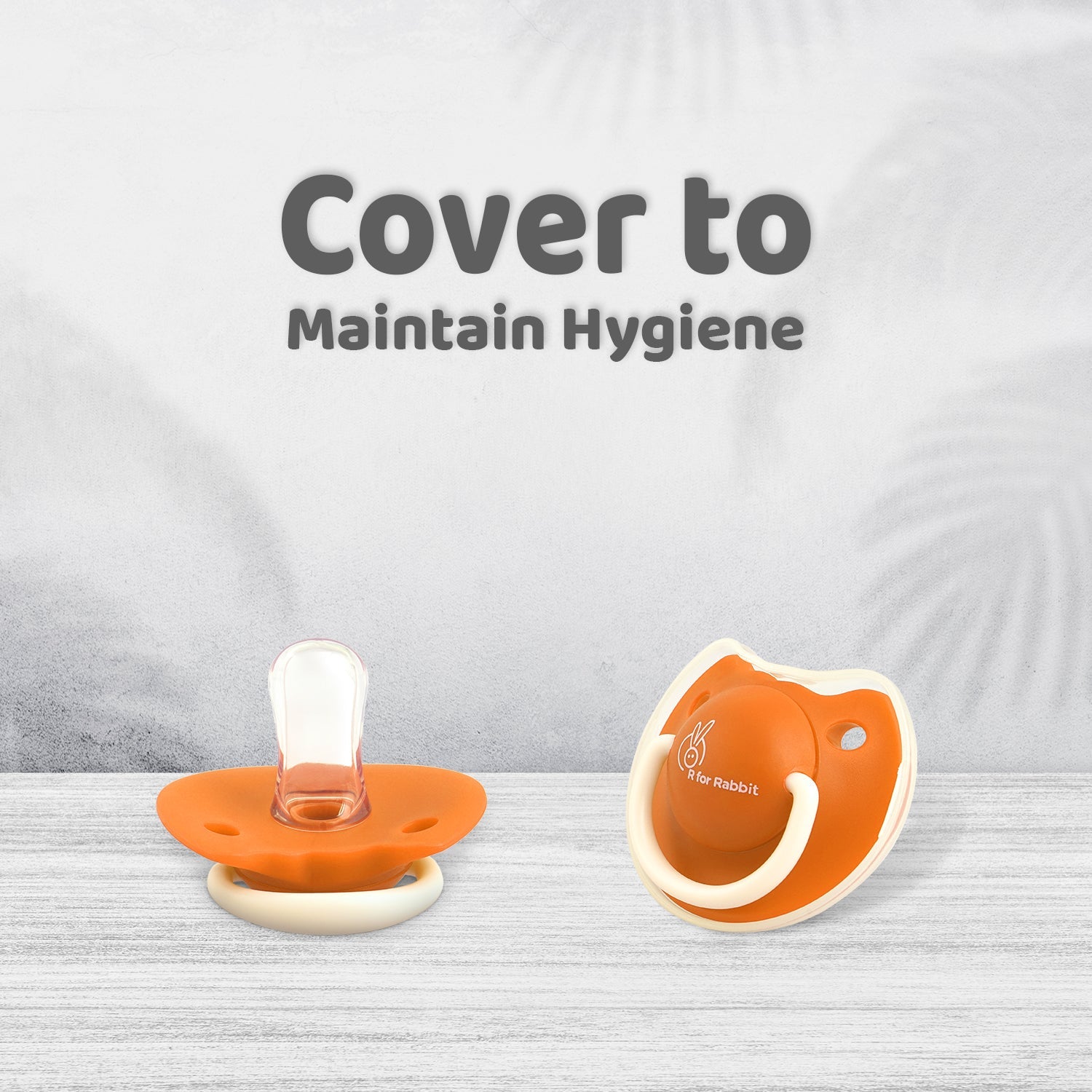 R for Rabbit Tusky Size - L - Orange - Pacifiers