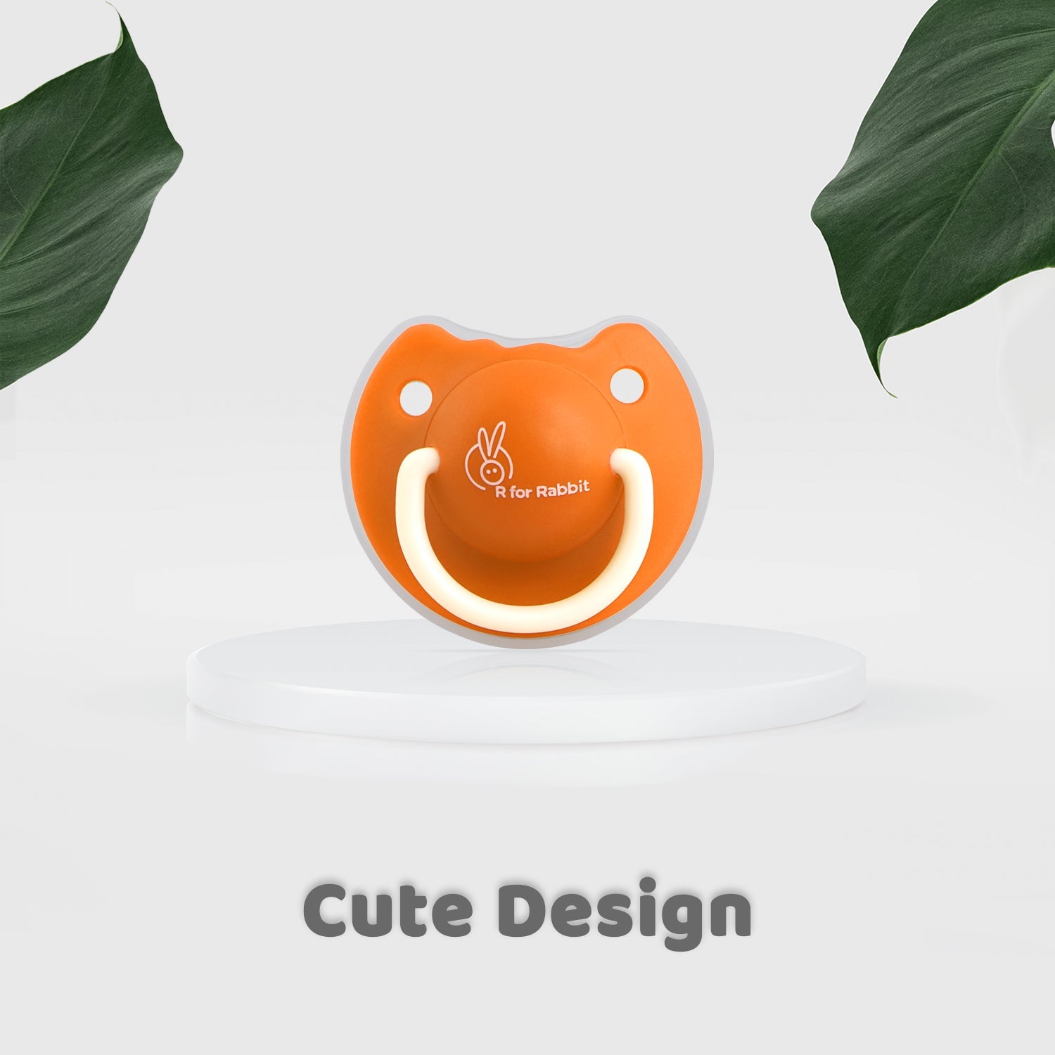 R for Rabbit Tusky Size - L - Orange - Pacifiers