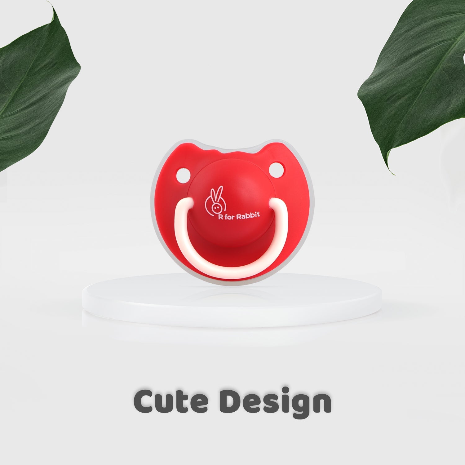 R for Rabbit Tusky Size - L - Red - Pacifiers