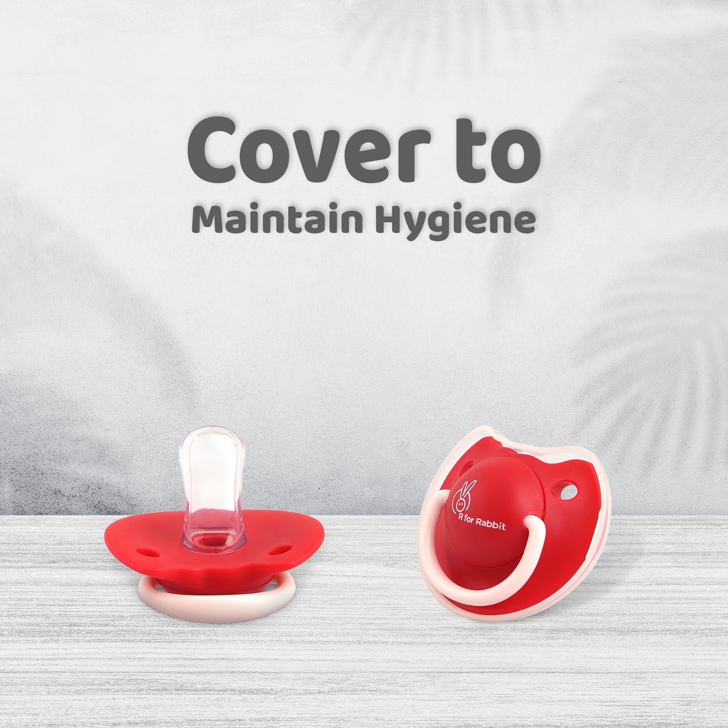 R for Rabbit Tusky Size - M - Red - Pacifiers