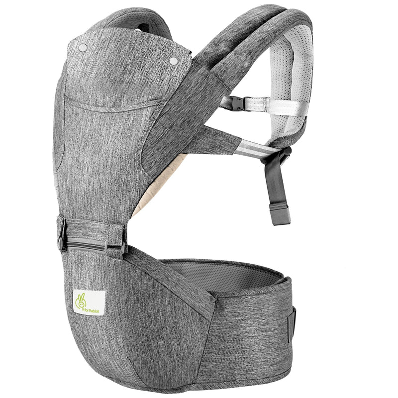 R for Rabbit Upsy Daisy Cool Grey Baby Carrier | The Mom Store