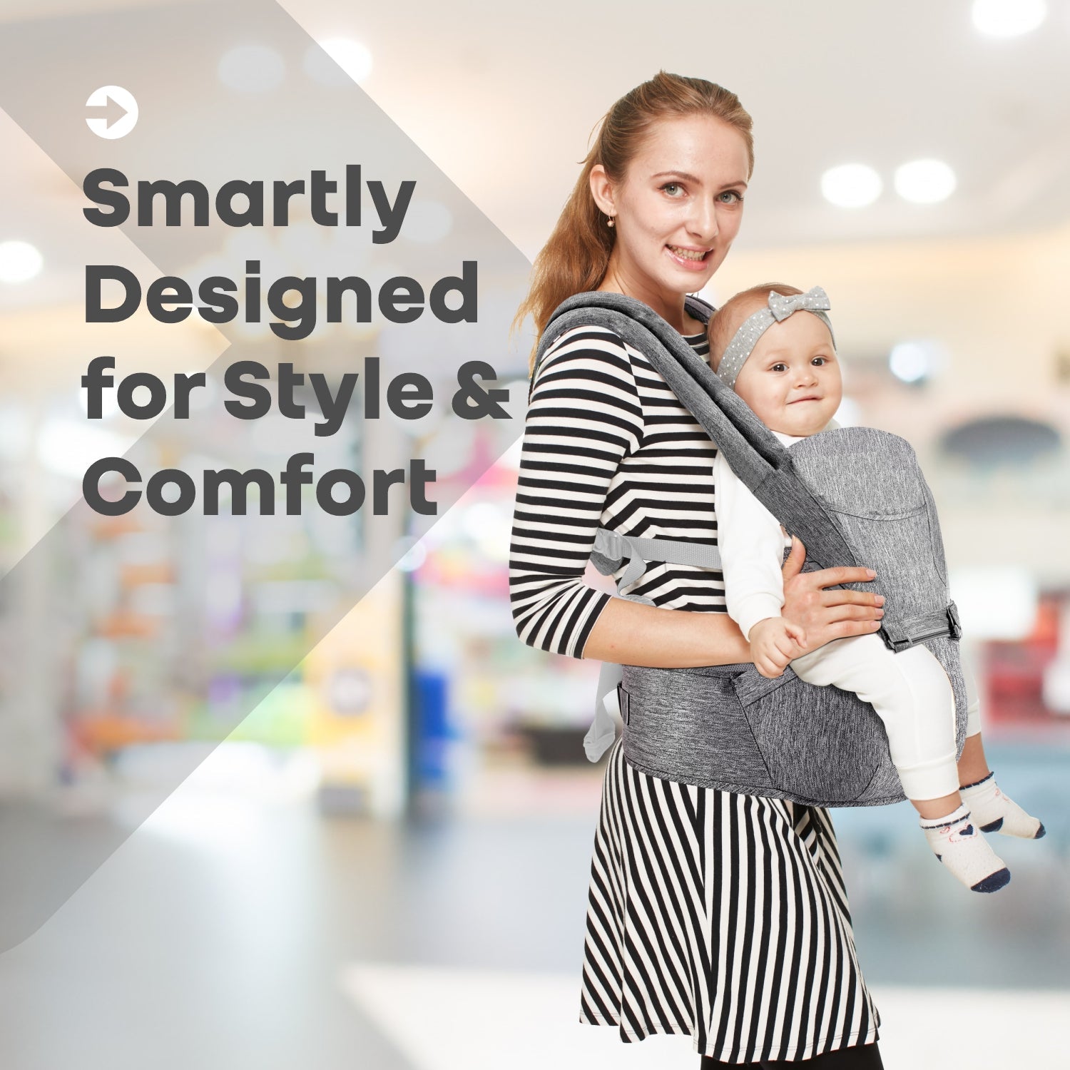 R For Rabbit Upsy Daisy Cool Baby Carriers Grey - BCUDCDG1