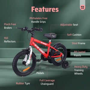 R for Rabbit Vroom Bicycle Red - 14Inch - BLVRRD14