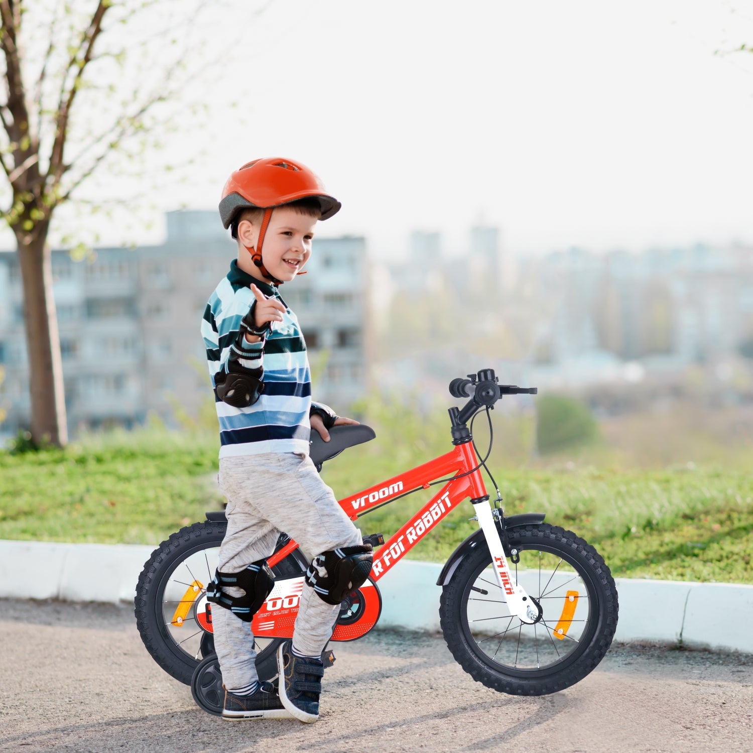 R for Rabbit Vroom Bicycle Red - 14Inch - BLVRRD14