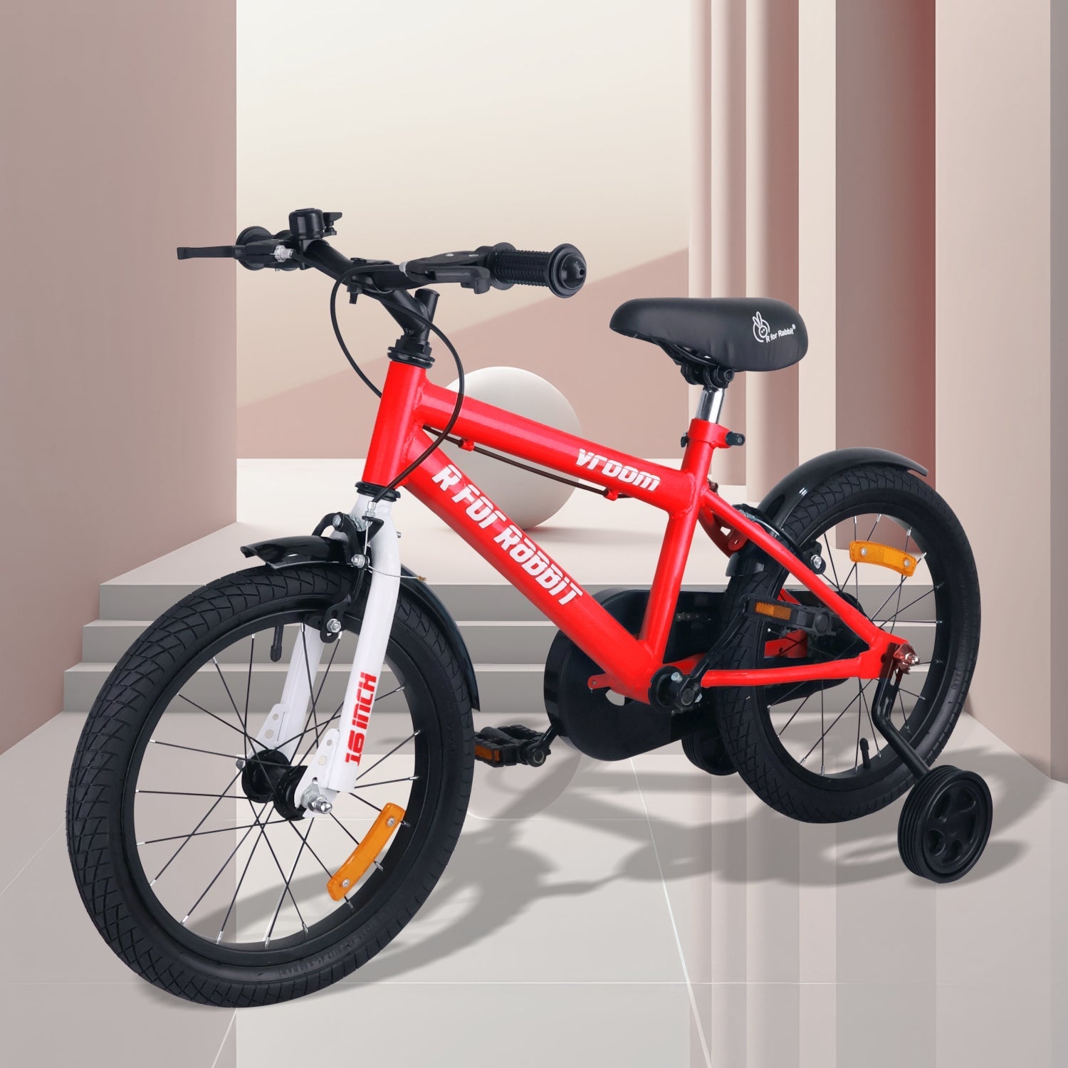 R for Rabbit Vroom Bicycle Red - 16Inch - BLVRRD16