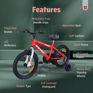 R for Rabbit Vroom Bicycle Red - 16Inch - BLVRRD16
