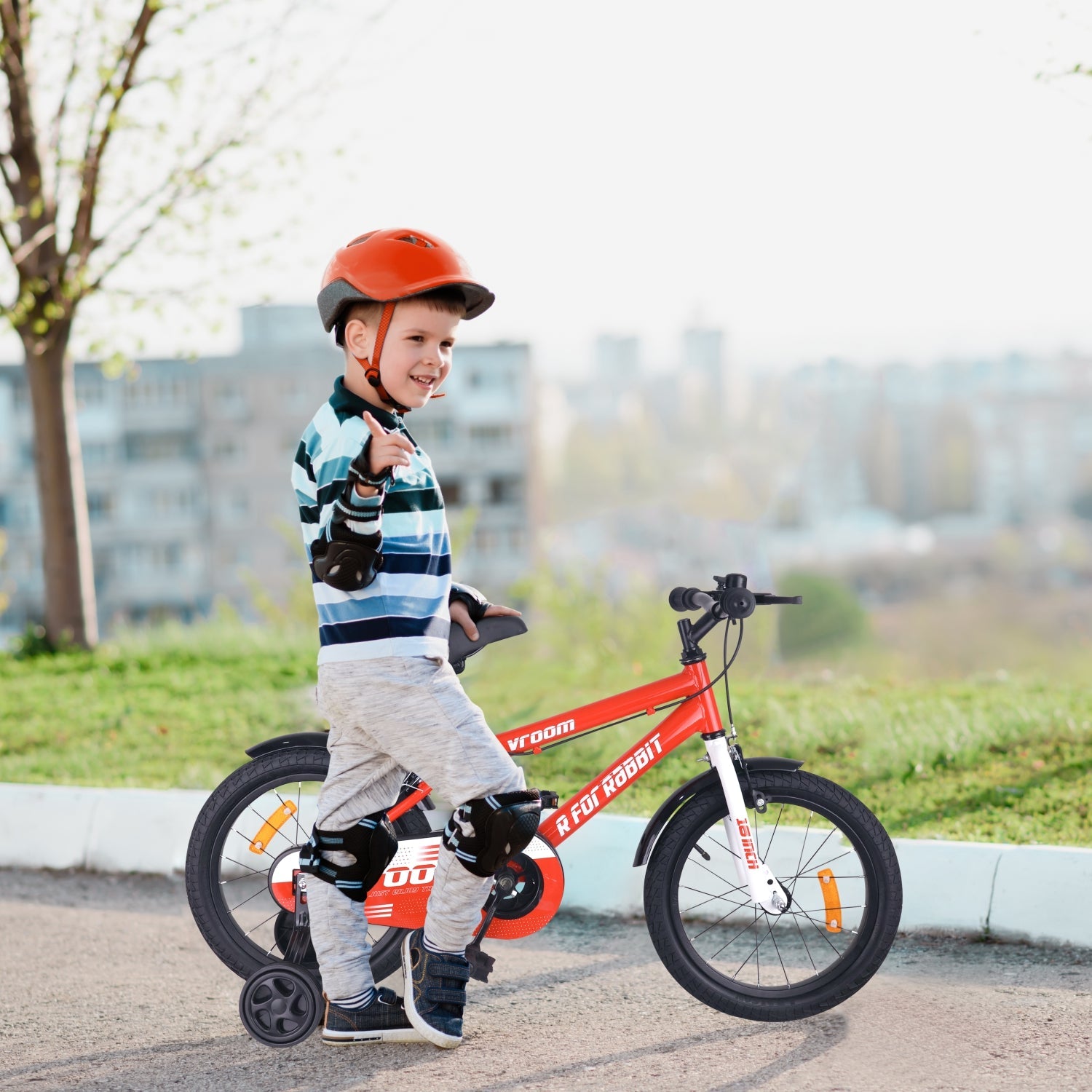 R for Rabbit Vroom Bicycle Red - 16Inch - BLVRRD16
