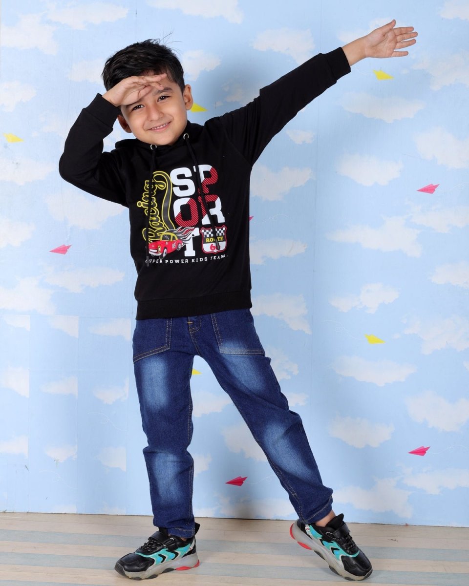 Racing Sport Hooded Sweatshirt - KWW-AN-BWZH-0-6