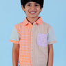 Rainbow Charm Checkered Boys Casual Shirt - KCW - MC - RCHR - 1 - 2
