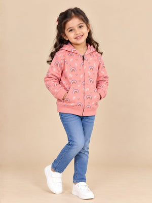 Rainbow Land Zipper Jacket - 0-6 Months Kids Winter Zipper Jackets