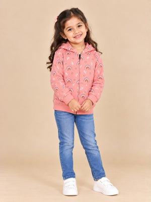 Rainbow Land Zipper Jacket - 0-6 Months Kids Winter Zipper Jackets