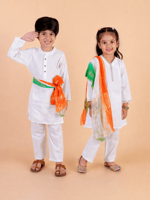 Rang De Sibling Ethnic Set - Twinning Combo