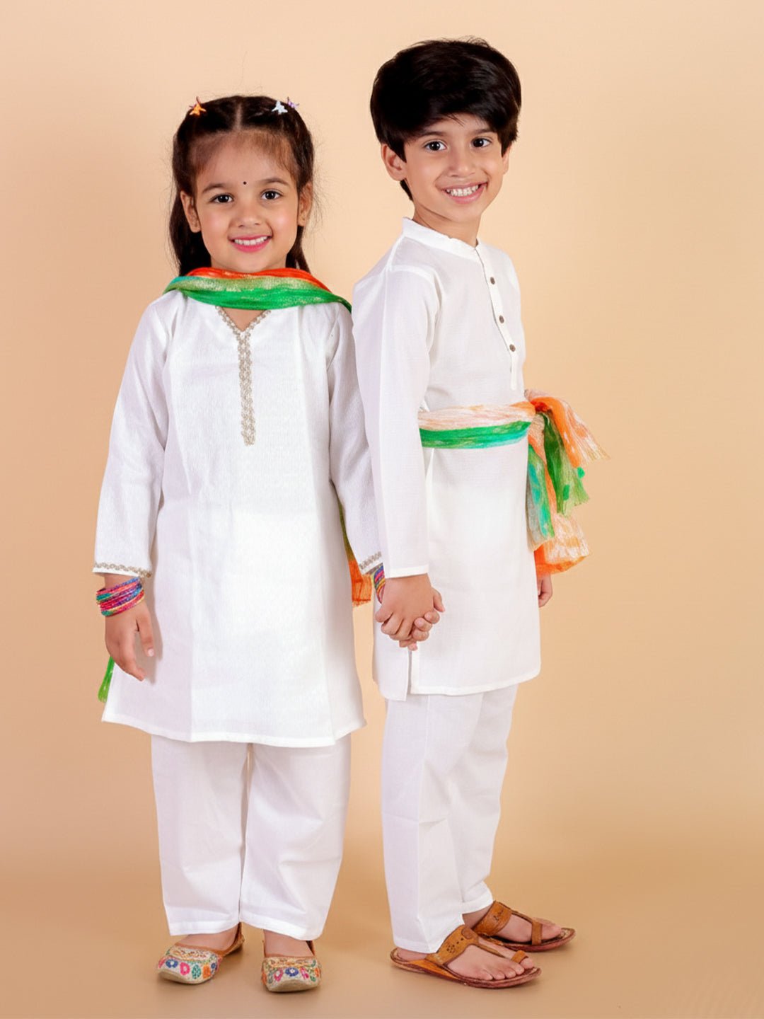 Rang De Sibling Ethnic Set - Twinning Combo