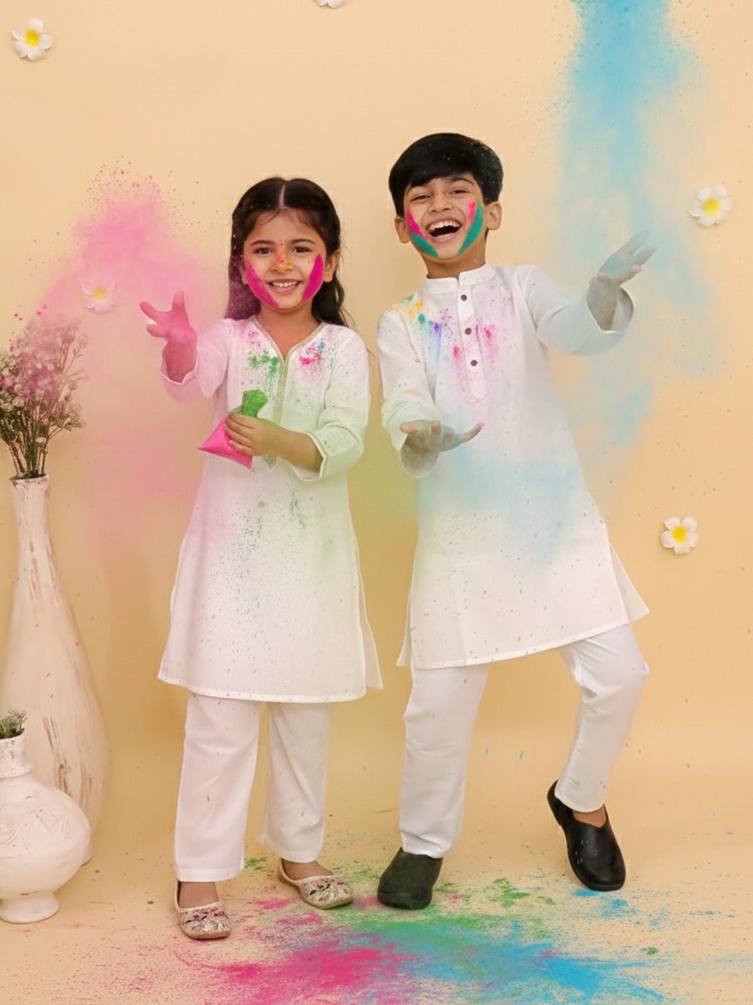 Rang De Sibling Ethnic Set - Twinning Combo