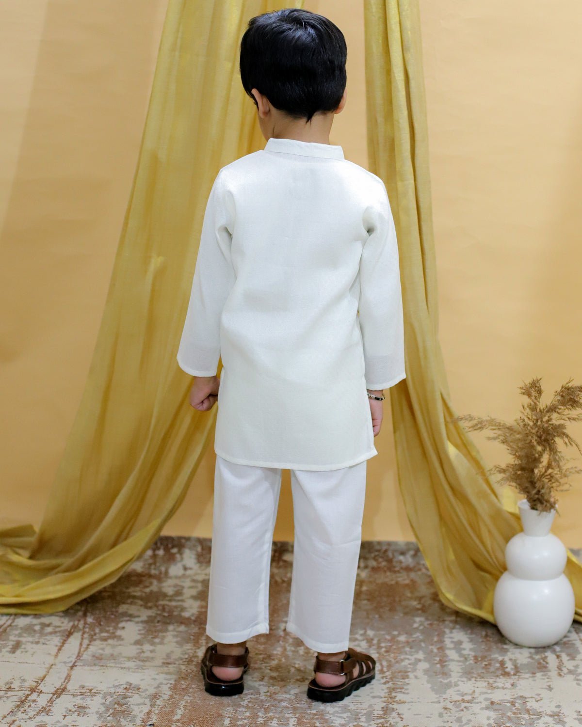 The Mom Store - Twinning Combo - Rang De Sibling Ethnic Set - KES - BK - RWGTB