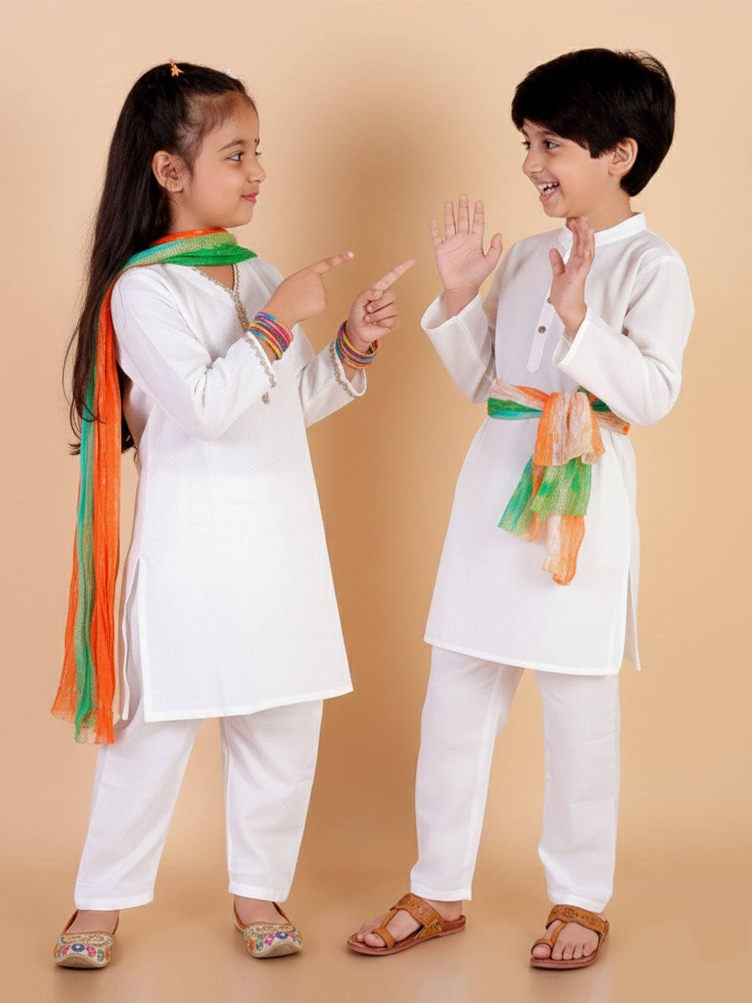 Rang De Sibling Ethnic Set - Twinning Combo