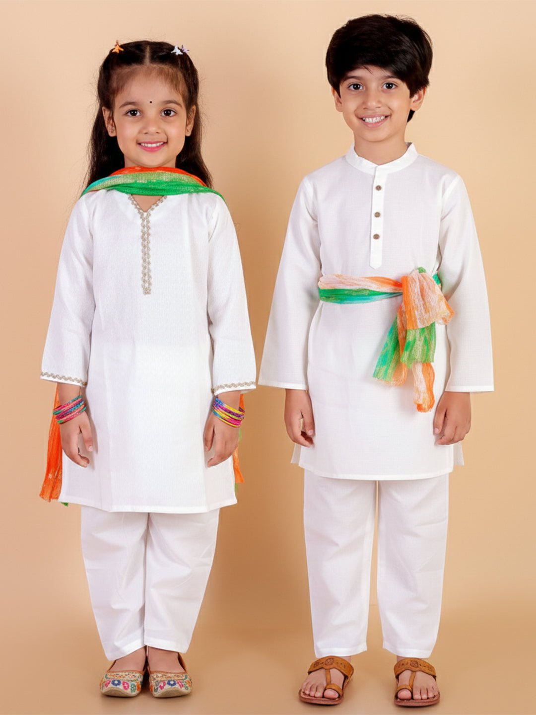 Rang De Sibling Ethnic Set - Twinning Combo