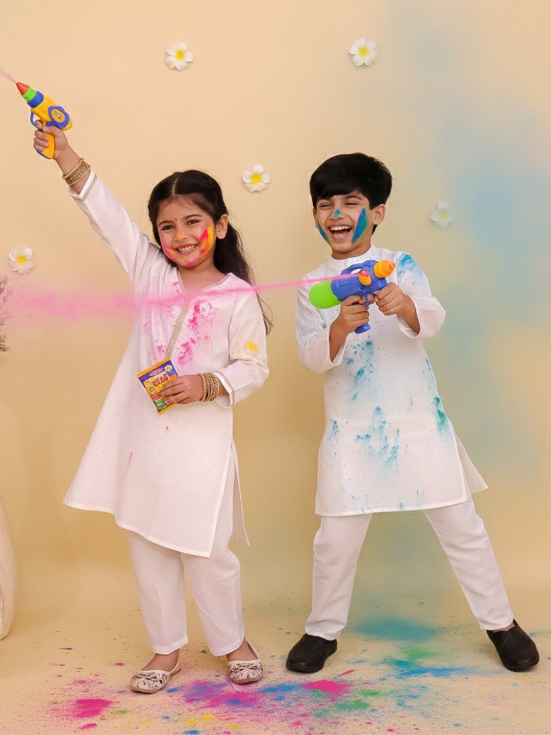 Rang De Sibling Ethnic Set - Twinning Combo