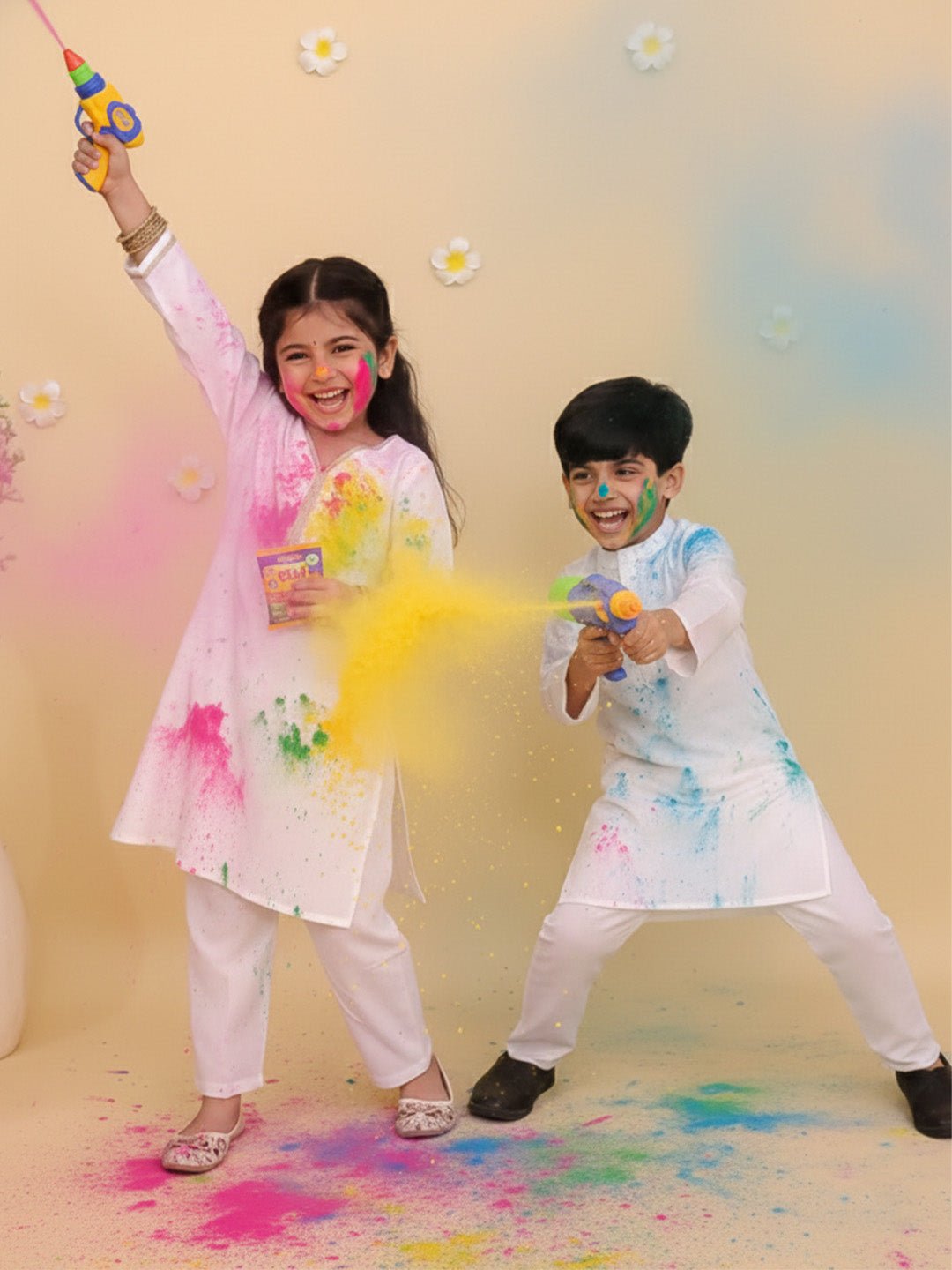 Rang De Sibling Ethnic Set - Twinning Combo