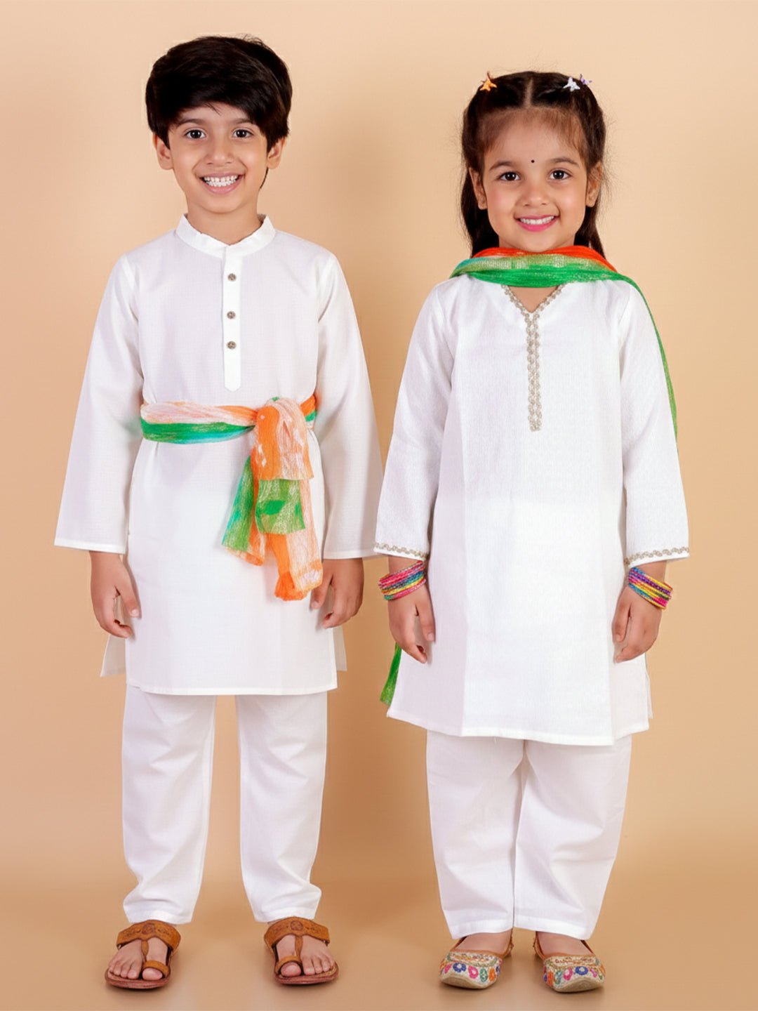 Rang De Sibling Ethnic Set - Twinning Combo