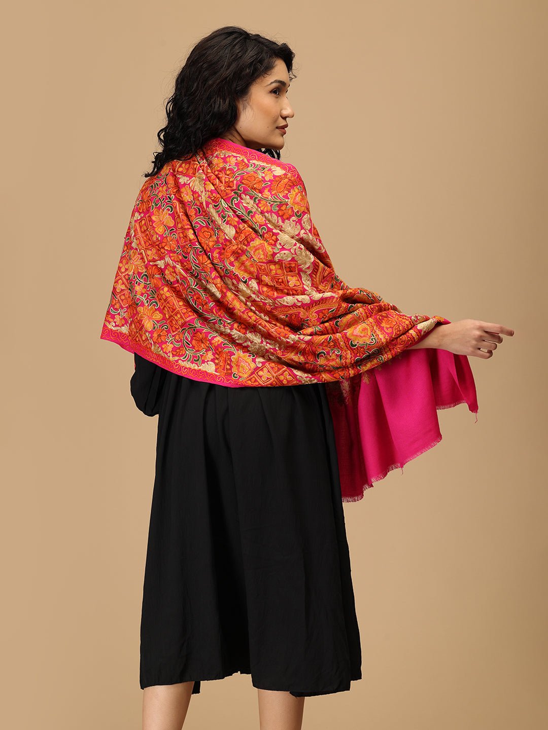 Rang - e - Raani Embroidered Woolen Stoles - Onesize Winter Stoles