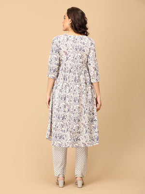 Rang - e - Ret Maternity and Nursing Kurta Set With Dupatta - MEW - SK - RNERT - S