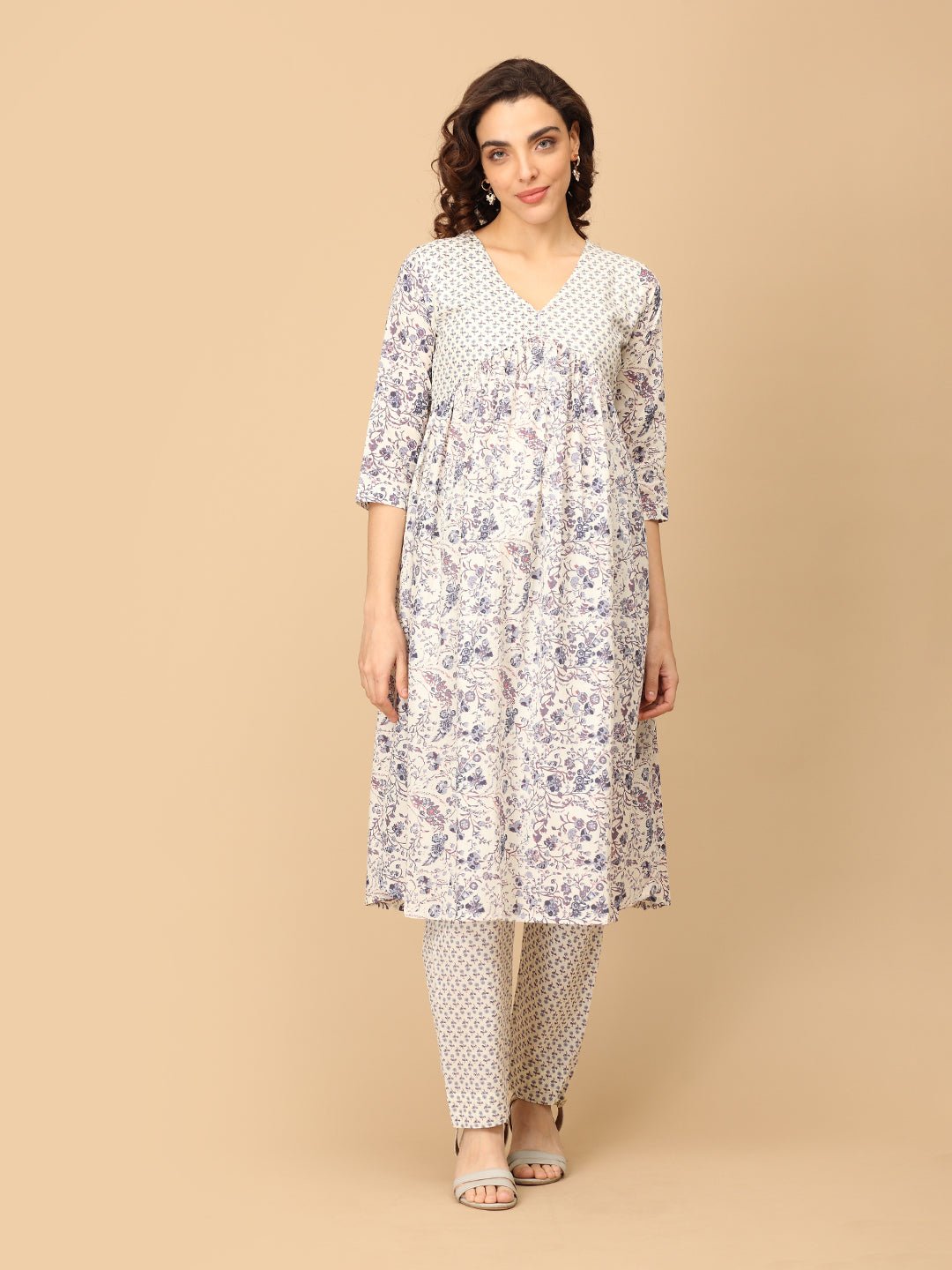 Rang - e - Ret Maternity and Nursing Kurta Set With Dupatta - MEW - SK - RNERT - S