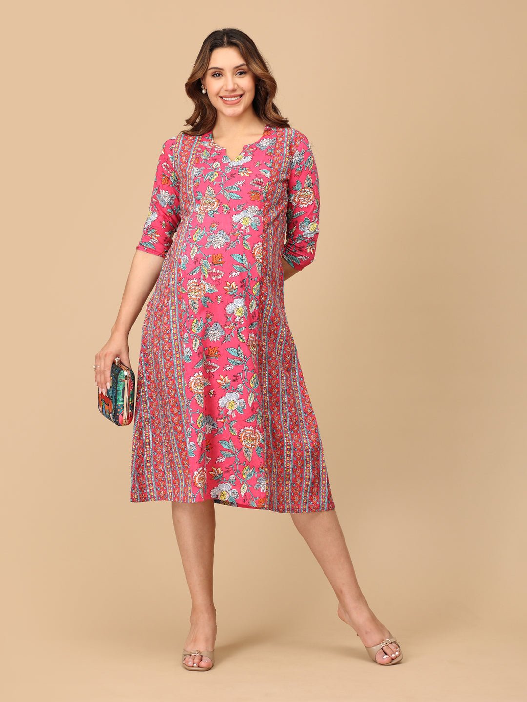 Rang Mahal Maternity and Nursing Kurti Dress - MEW - SF - RNGMH - S