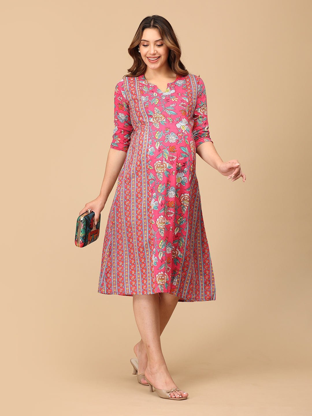 Rang Mahal Maternity and Nursing Kurti Dress - MEW - SF - RNGMH - S