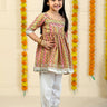 Rangrez Abstract Print Girls Anarkali Pajama Set