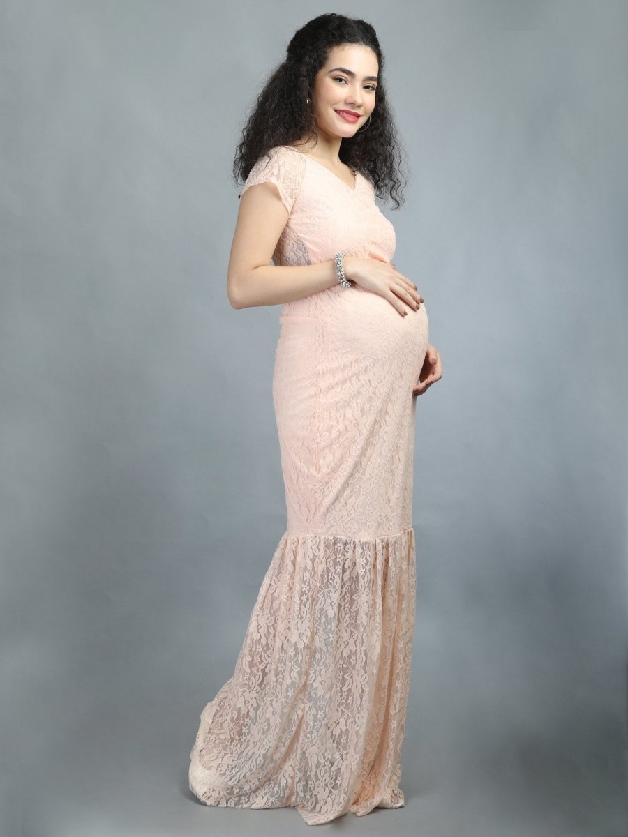 Raspberry Glow Maternity Dress - DRS-RSP-S