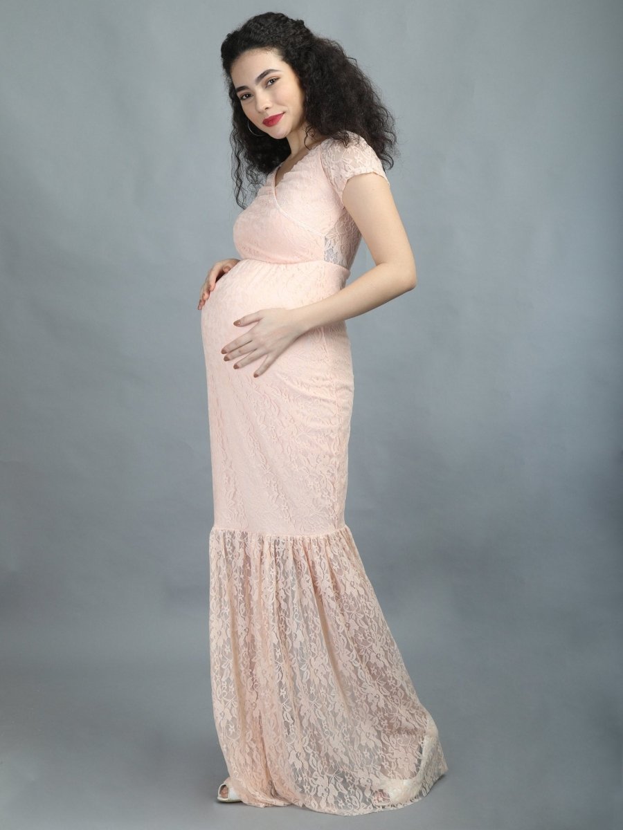 Raspberry Glow Maternity Dress - DRS-RSP-S